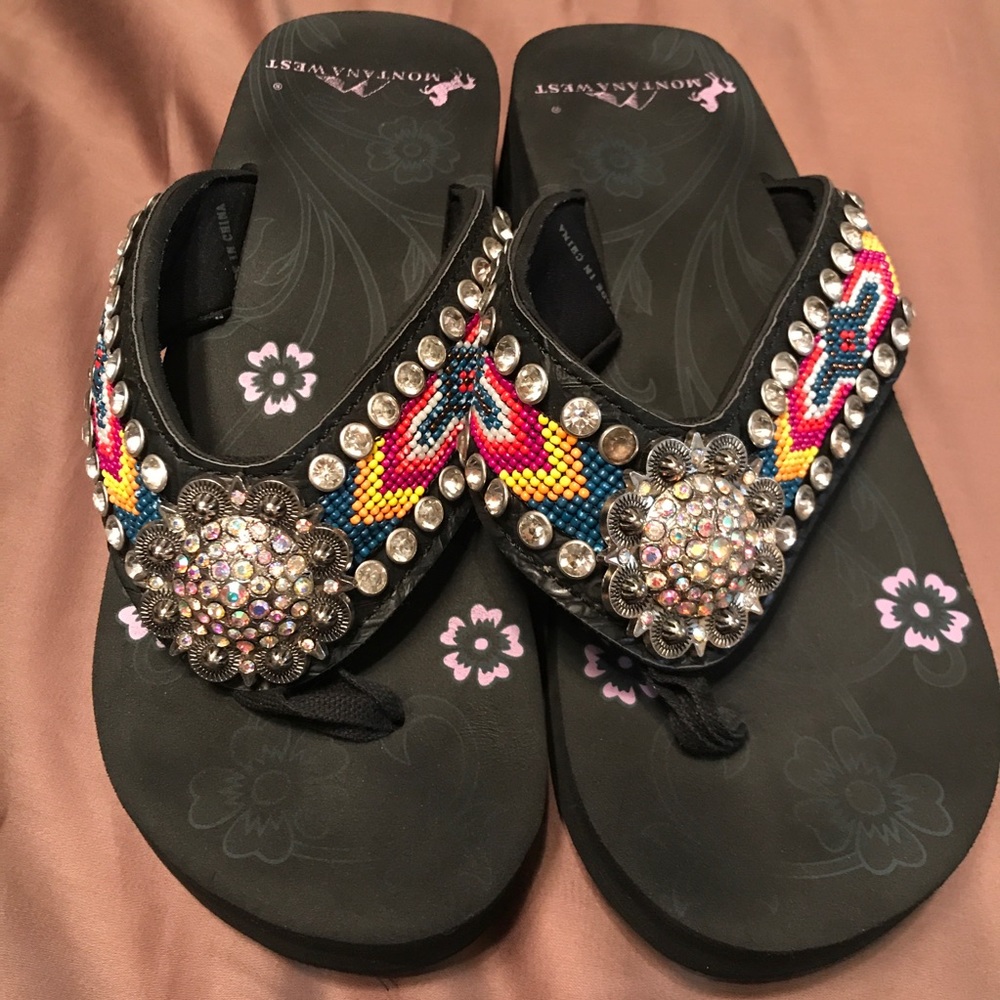 Colorful Bling Flip Flops